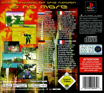 Armored Core (EU) box cover back